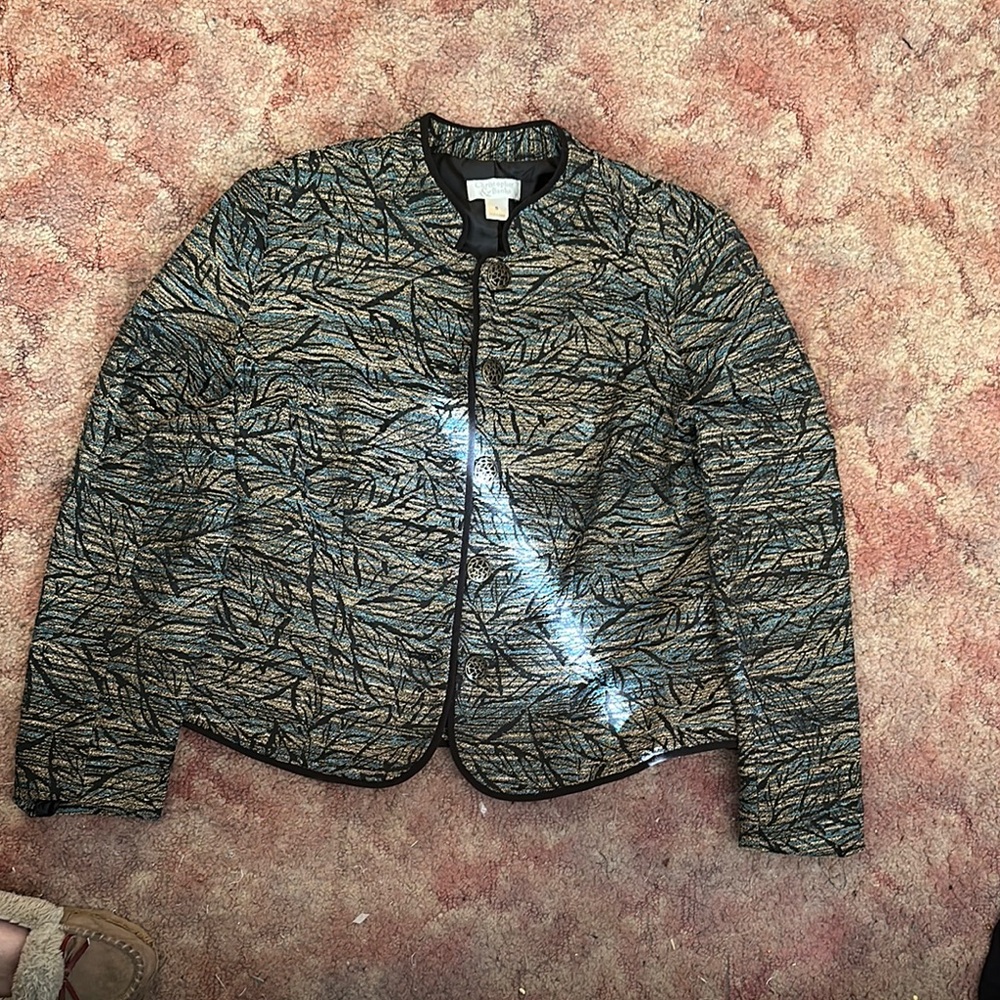 Elegant Black and Gold Women's Jacket